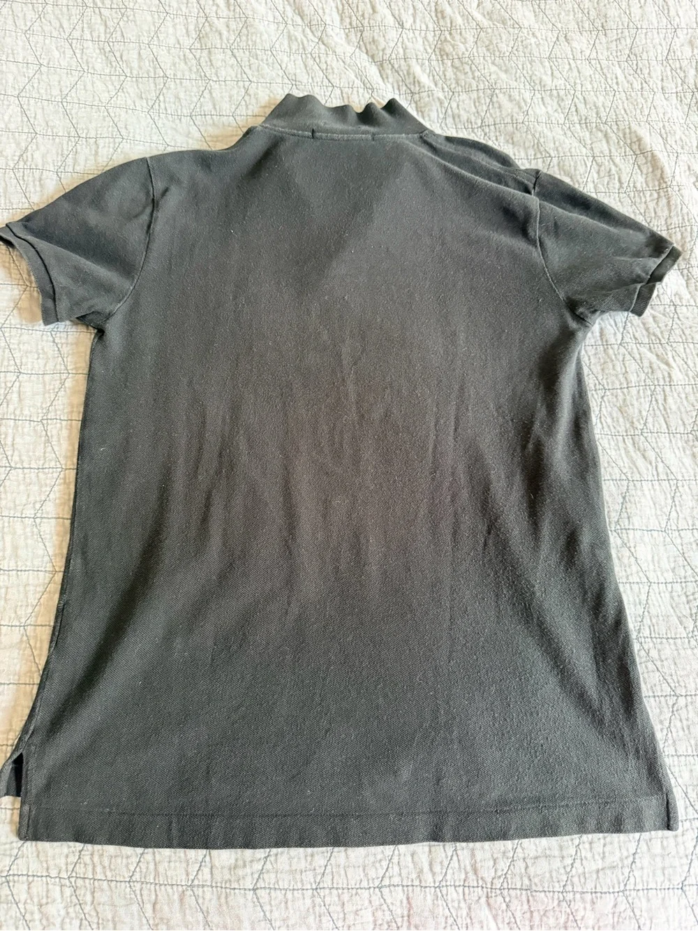 Ralph Lauren Black Polo Shirt Women’s Classic Fit w/White Pony Logo 100% Cotto